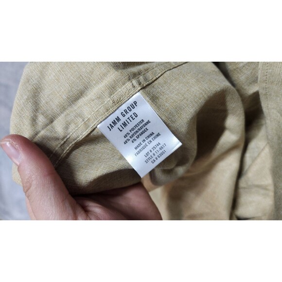 Julian & Mark Men's XL Mustard Long Sleeve Textured Soft Touch Stretch Shirt NWT - Picture 8 of 8